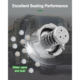AUGREX Fuel Tank Cap Fit for Mack Heavy Duty Trucks, Replace 16MF325 20828883 MAK16MF325 Fuel Tank Cap, Non-Locking Female