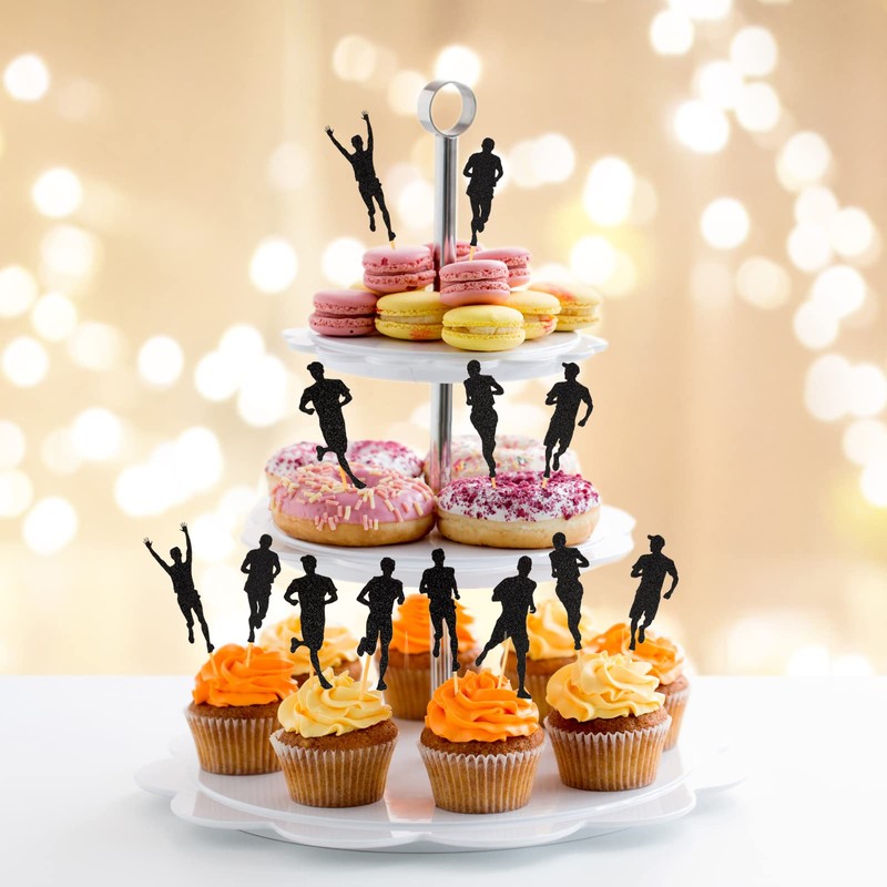 Running Cupcake Toppers Pack of 48 Runner Cupcake Picks for