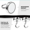 Volunx Magnetic Hooks 10 Pack Strong 10kg-22lbs+ Neodymium Magnet Hooks,