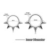 Oufer 16G Titanium Spikes Hinged Septum Piercing Ring Daith Helix