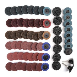 sourcing map Pack of 65 2 Inch Sanding Discs Sandpaper Surface Coarse Medium Fine Grit