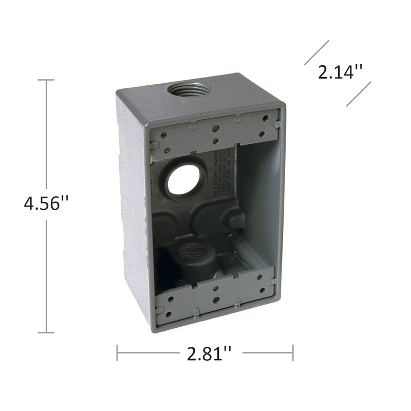 Hubbell Bell 5324-0 Single-Gang Weatherproof Box Three 3/4 in. Threaded