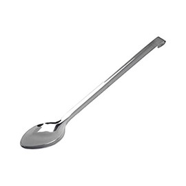 Genware NEV-6340 Serving Spoon with Hook Handle, Stainless Steel, 350 mL