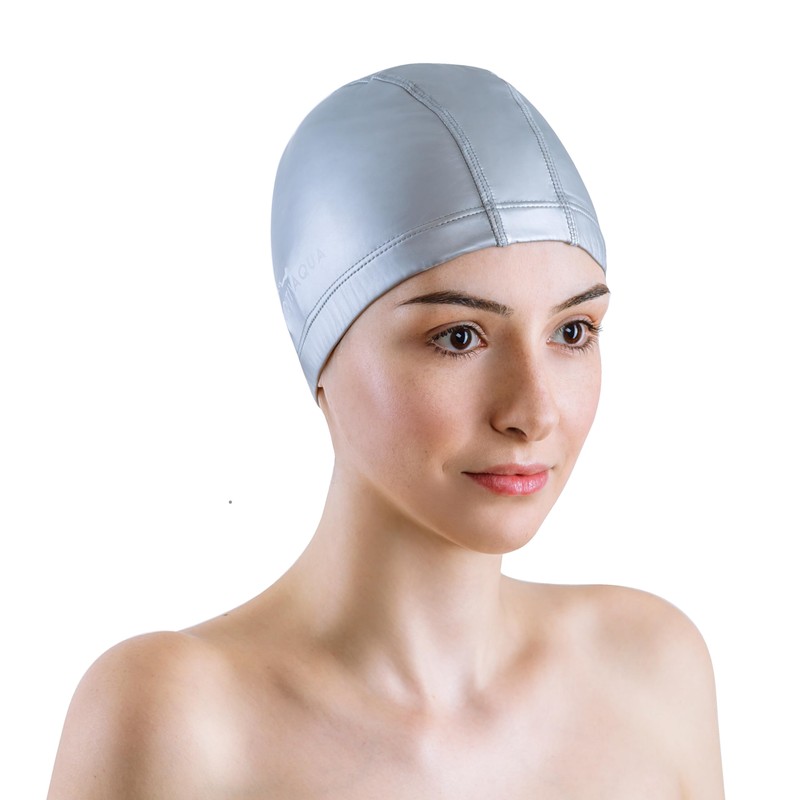 AqtivAqua Swimming Cap for Adults and Kids — Soft and