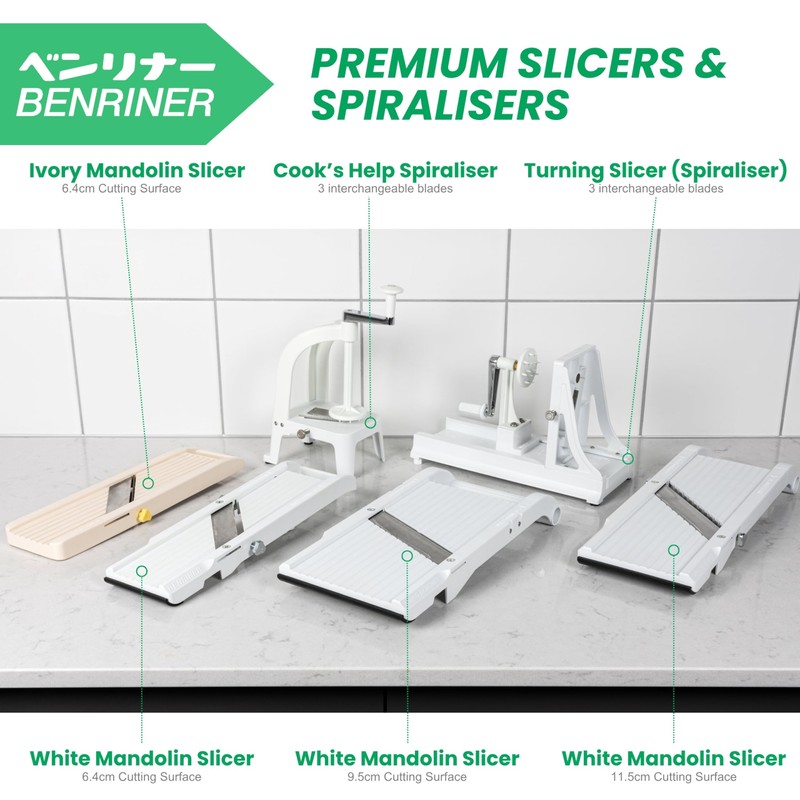 Benriner Mandoline Slicer Parent (White - Jumbo Slicer)