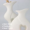 White Ceramic Vase Hollowed Heart Flower Vase Set for Modern