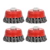 4pcs Wire Brush Angle Grinder Twist Knot Wire Brush Set