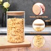 Datttcc Glass Storage Containers with Lids,Glass Jars with Bamboo Lids,