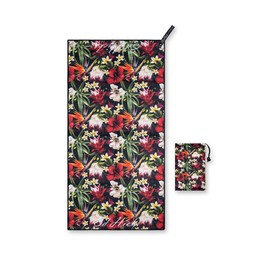 Ed Hicks- Small Microfibre Gym Towels for Women (40x80cm) — Compact, Quick Dry Sports Towel – Ideal Sweat Towel for Cardio, Cycling, Strength Training, Yoga, and Running (Tropical Flowers)