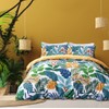 Sleepdown Tropical Palm Tree Floral Multi Brights Ochre Reversible Soft