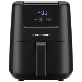 CHEFMAN 2 Qt Mini Air Fryer – Digital Space-Saving Compact Air Fryer with Nonstick and Dishwasher Safe Basket, Quick & Easy Meals in Minutes, Features Digital Timer and Shake Reminder – Black