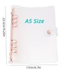 A5 6-Ring Binder Cover for Loose Leaf PVC Clear A5
