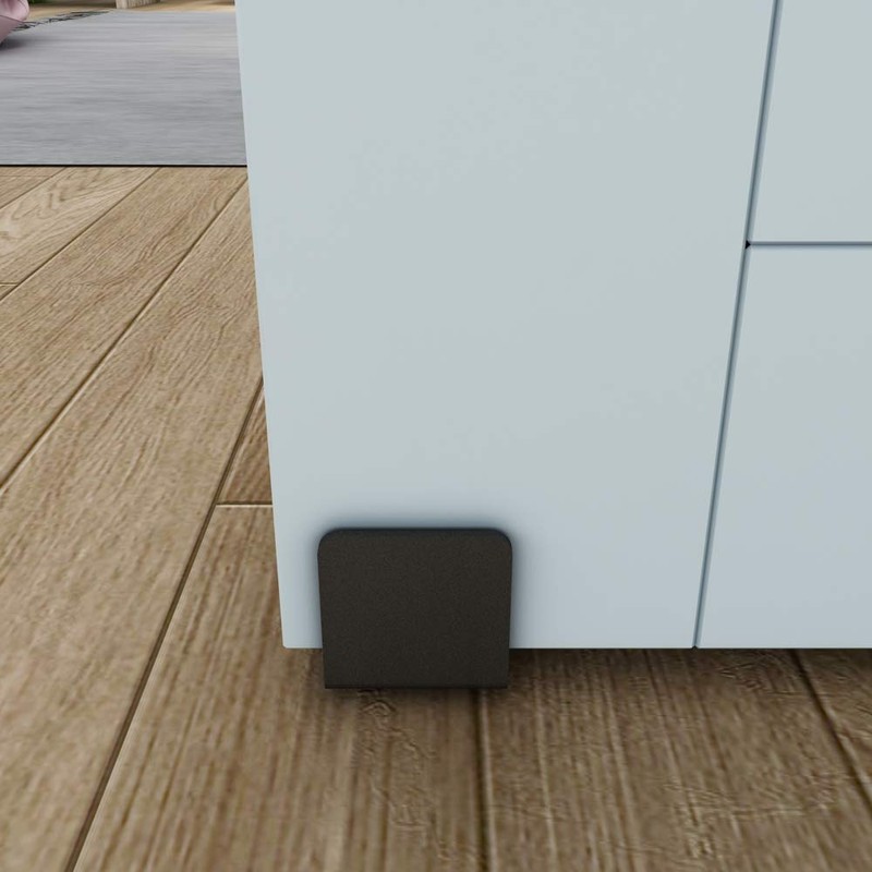 JUBEST Matte Black Floor Guide Wall Mount Sliding Barn Door