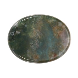 PATIKIL Thumb Worry Stone for Anxiety, Natural Oval Crystal Stone, Polished Gemstone Hand Carved Pocket Rock Anxiety Crystals for Women Stress Gifts Meditation, Gray Green