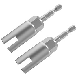 NACX 14mm Power Wing Nut Driver Set, Slot Wing Nuts Drill Bit Socket Wrenches Tools Set, 1/4" Hex Shank Drills Bits for Panel Nuts Screws, Screw Hole, C-hook Bolt - 2PCS