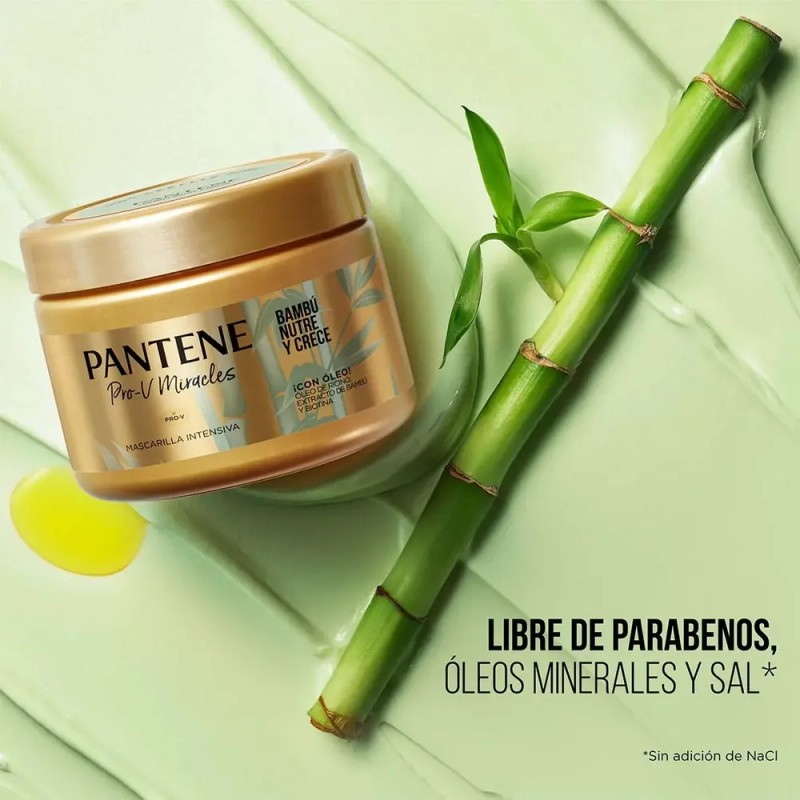 Mascarilla Intensiva para cabello débil Pantene Pro-V Miracles Bambú Nutre