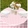 SietDESEO 2 Pack Pink Gingham Tablecloth Round 84 x 84