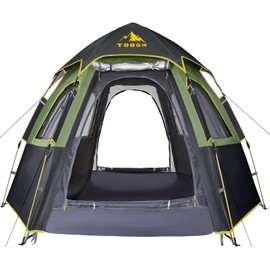 Toogh Camping Tent with Instant Setup, 2/3 Person Weatherproof Tent Easy Quick Set Up in 60 Seconds with Rainfly Backpack Tent for Family Camping & Hiking, Upgraded Ventilation,Center Height 66-inch