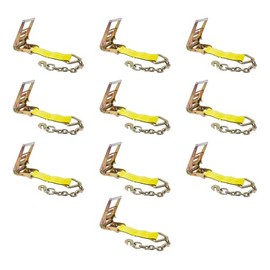 Mytee Products 10 Pack 2” Replacement Ratchet with Chain Anchor for 2" Ratchet Tie-Down Strap – 3,333 lbs Working Load Limit, Steel Alloy Zinc Coated