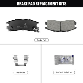 D383 Ceramic Brake Pads Sets,4pcs Fit for Chrysler Sebring 1995-2005,Dodge Stratus 2001-2005,Avenger 1995-2000,Stealth 1991-1996,Eagle Talon 1995-1998