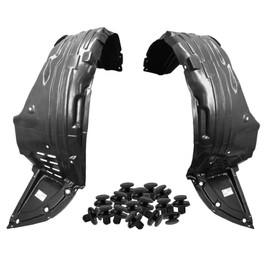 Parts N Go 2009-2014 Maxima Fender Liner Set with Clips Front Driver & Passenger Side Left Right NI1249119 NI1248119 63842ZX70A 63843ZX70A
