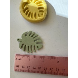 Handmade Leaf Silicone Mold For Fondant Clay Resin Wax Flexible Mold  Monstera Leaf