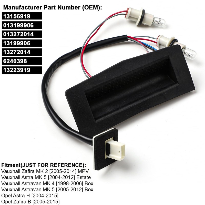 YAOPEI Rear Tailgate Boot Release Switch for Zafira 2 Astra