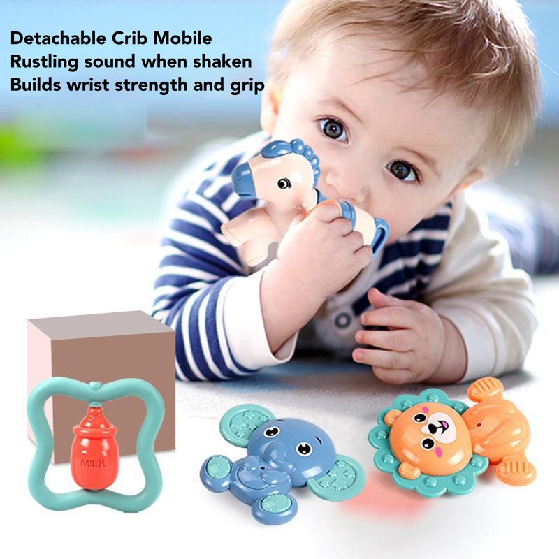 Baby Crib Mobile with Music Lights 360 Degree Rotation Timing
