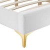 Modway MOD-6275-WHI Sutton Queen Performance Velvet Bed Frame, White