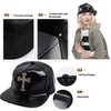 Hip Hop Hat Flat-Brimmed Rock Cap Adjustable Baseball Caps Men
