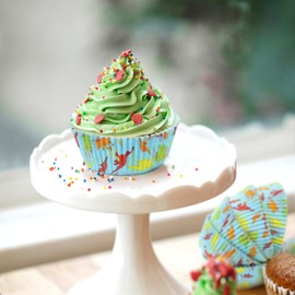 Kaffeehaus Diamant Dino Muffin Cases Pack of 50 in Blue, Paper Muffin Cases for Making Cupcakes & Muffins, Ideal for Children's Birthdays, Parties & Celebrations
