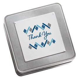 Fairytale Brownies Thank You Keepsake Tin Magic Morsel 24 Individually Wrapped Gourmet Chocolate Food Gift Basket - 1.5 Inch x 1.5 Inch Bite-Size Brownies - 24 Pieces - Item TY424