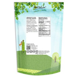 Amaranth Flour, 1 Pound – Non-GMO Verified, Finely Milled Whole Amaranth Grains, Vegan, Kosher, Bulk. High in Dietary Fiber and Plant-Based Protein. Great Wheat Flour Substitute