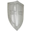 Medieval Warrior Functional Knight Crusader Cross Shield Silver