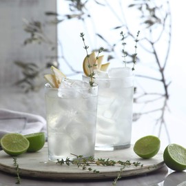 LAV Highball Glasses 6-Piece, Clear Drinking Cups 17.6 Ounce, Bodega Glasses for Water Beverages and Beer, Dishwasher Safe