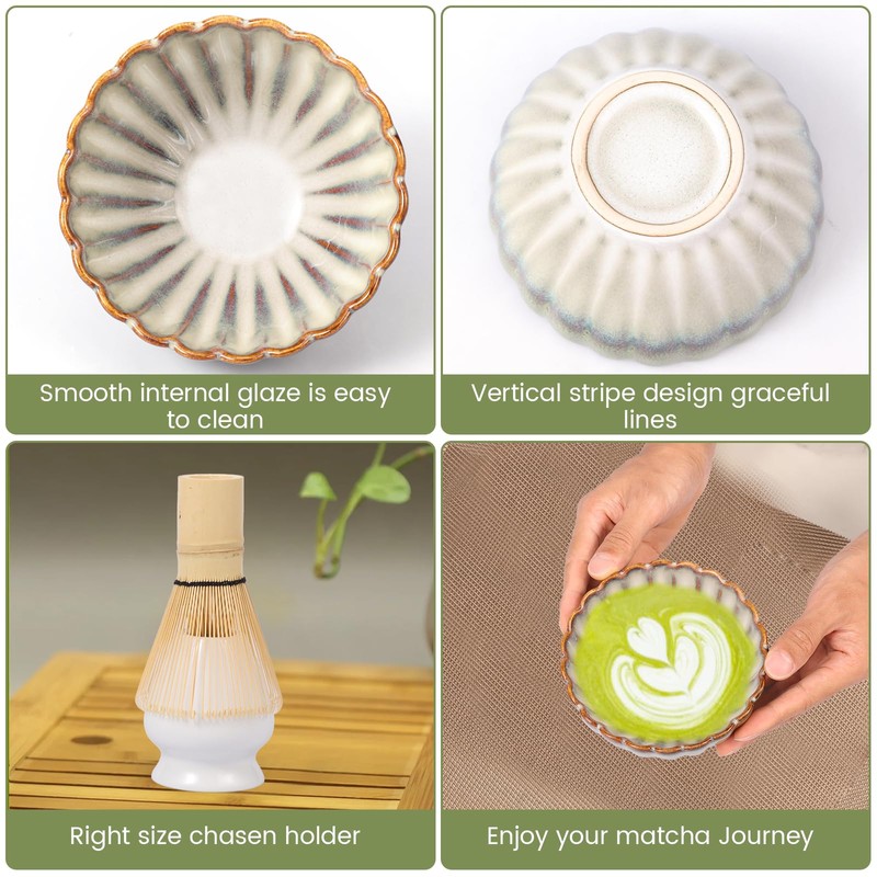 6 Pcs Matcha Kit Elegant Matcha Tea Set with Whisk