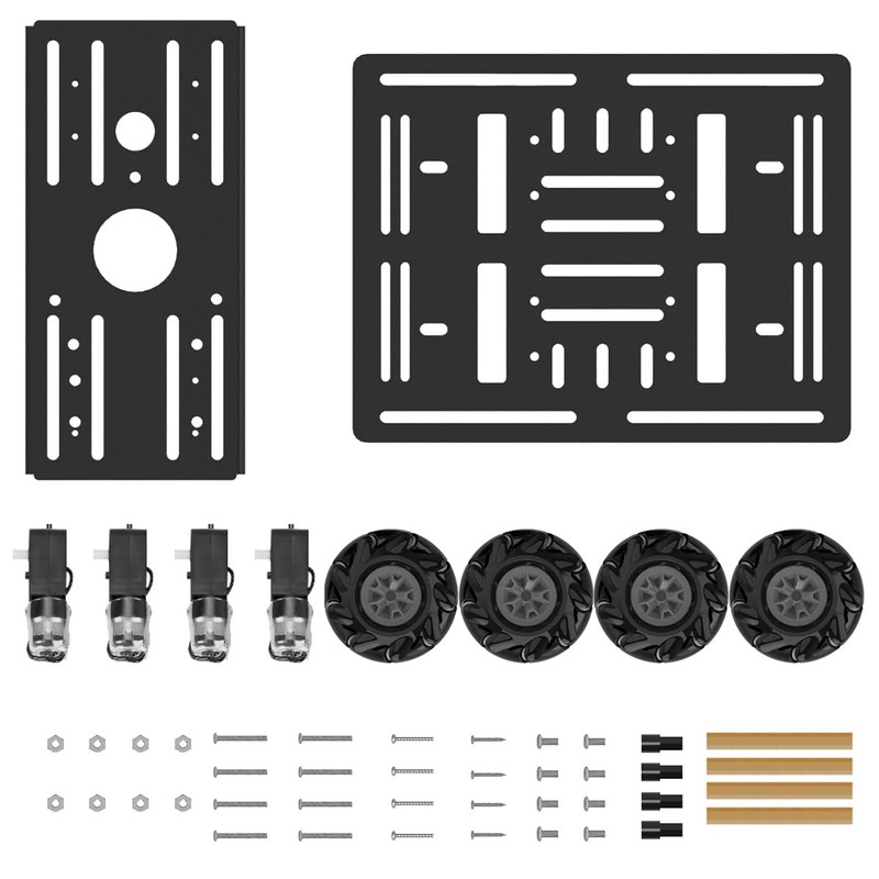 LewanSoul Mecanum Robot Chassis Car Kit with 360° Omnidirectional Wheel,