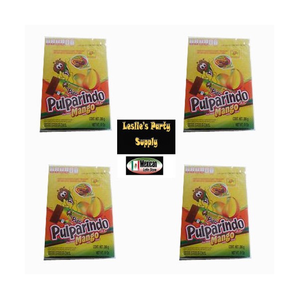4x De La Rosa Pulparindo Mango Flavor Fruit Pulp Candy 10-oz each box 80-pc deal