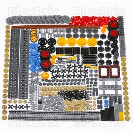 844 Pcs Pins-Gears-Axles, Shock-Absorber Wheels Chain Link Frame Joints Differential Engine Kit，MOC Parts for Toy Building Sets Compatible with Mainbrands-Technical-Parts