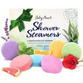Shower Steamers Aromatherapy, Fathers Day Dad Gifts for Dad from Daughter, Self Care Variety Pack of 6 Shower Bombs with Mint Lavender Rose Essential Oils Shower Steamers for Men Women