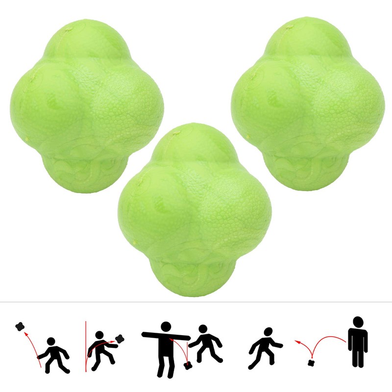 Vbestlife 3 Piezas Bola de Reacción Hexagonal TPR Coordinación Ejercicio