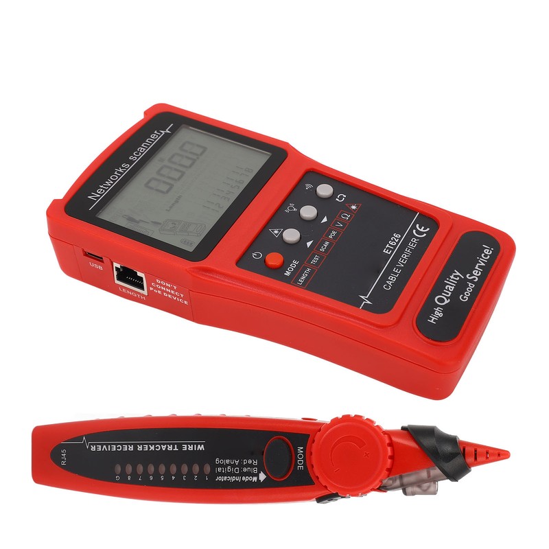 Network Cable Tester Tracer Kit Multifunctional CAT5 CAT6 Ethernet Wire