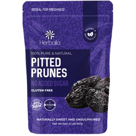 Prunes Pitted Unsweetened 2LBS, Dried Prunes for Constipation, Dried Plums Pitted Prunes, Naturally Sweet and Unsulphured, Dried Plums No Sugar Added, Dried Prunes Pitted Unsweetened 32oz