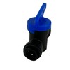 NeoFit Quick Connect 1/4" x 1/4" Shut-Off Valve, Black Polypropylene