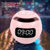 Bluetooth Clock Speaker Round Small Support Memory Card Wireless Alarm