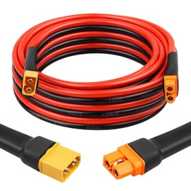 MOOKEERF XT60i to XT60 Extension Cable 10AWG 10FT XT60i Female to XT60 Male Connector Cable for Portable Power Station Solar Panel