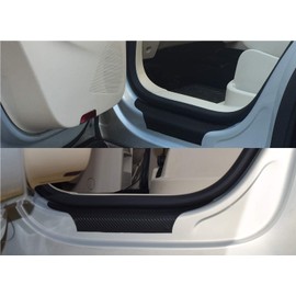 Cupeez for Cars Carbon Fiber Front and Rear Car Door Sill Cover Panel Step Scuff Protector Sticker 4 Door Fits Subaru Crosstrek