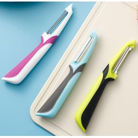 Potato Peelers for Kitchen Fruit Veggie Carrot Peeler Good Grips Peeler I Shape Stainless Steel Potatoes Peeler with Ergonomic Non-Slip Handle & Sharp Blade (3 Pcs)