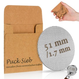Puck Screen 51 mm, Puck Screen 51 Puck Sieve Mellbree 1 Piece Sintered Coffee Filter for Espresso Coffee Portafilter Accessories 1.7 mm Thickness 150 μm Stainless Steel 316 Reusable Rustproof
