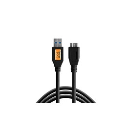 Tether Tools TetherPro CU5403 3' (1m) USB 3.0 to Micro-B Cable, Non-Reflective Black